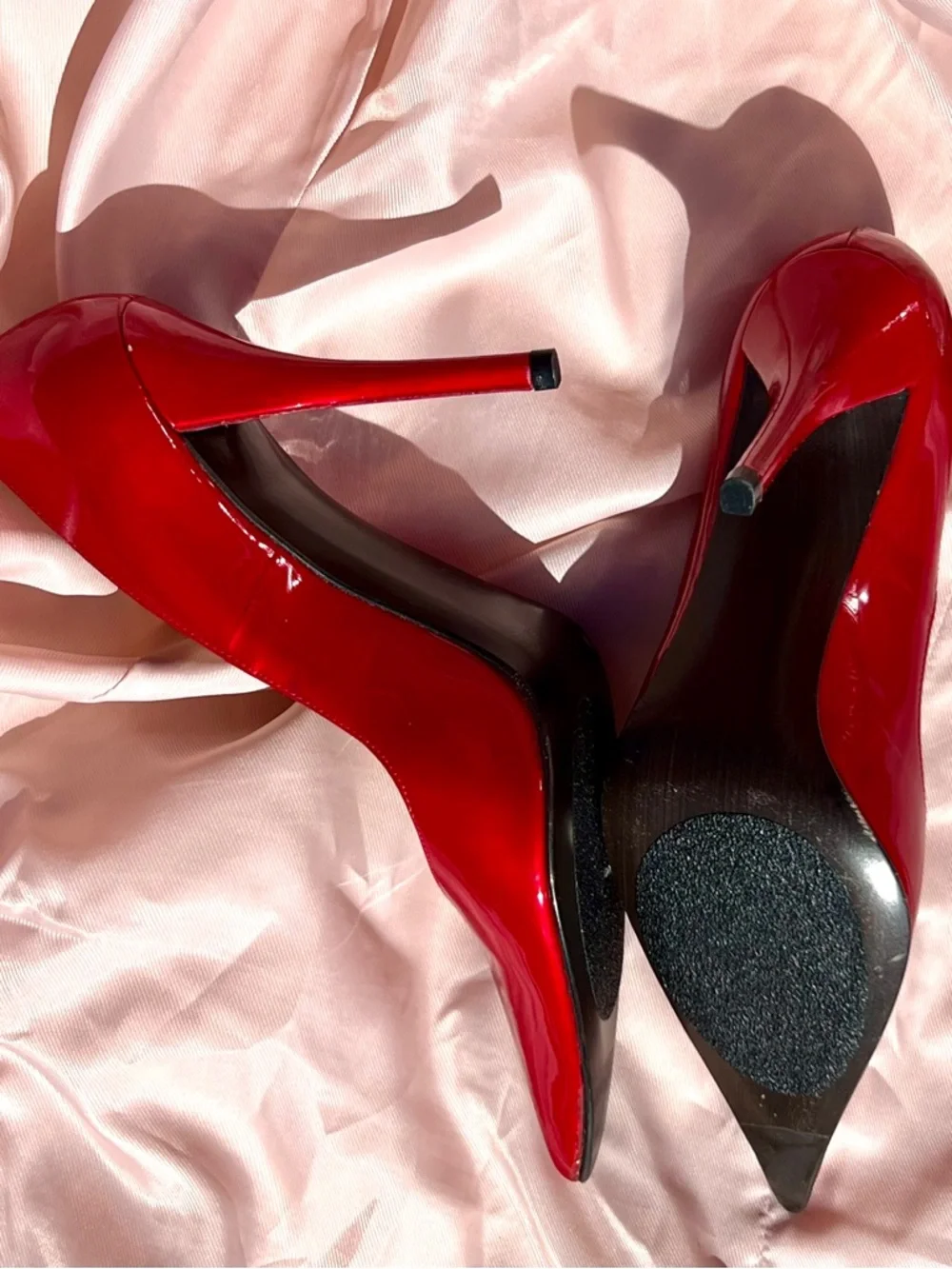 Stuart Weitzman Fever Quasar Red Patent Pointed-Toe Stilettos - Picture 3 of 5